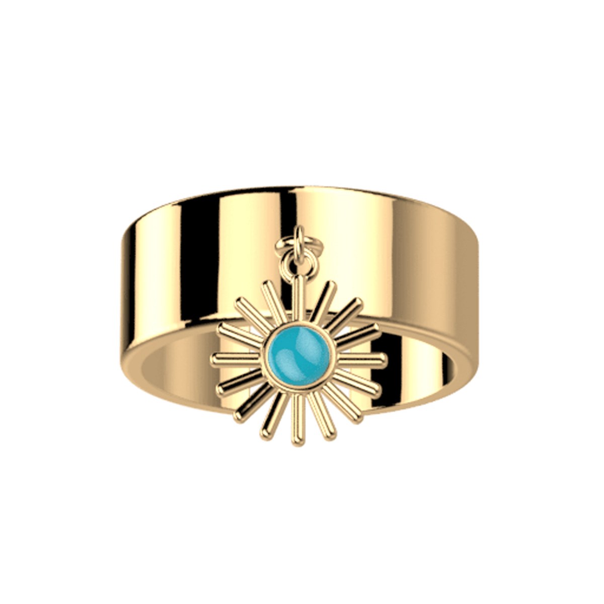 Bague Les Cadettes Felicidad pampille soleil_x000D_
laque verte