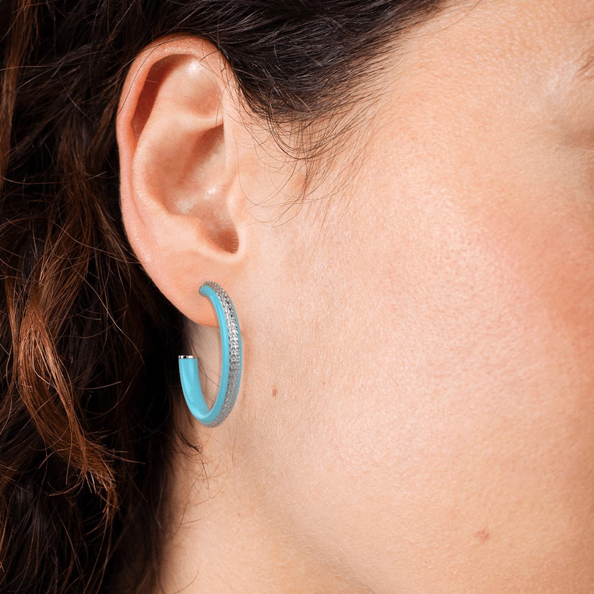 Boucles d'oreilles créoles Les Cadettes Sunset - vue 2