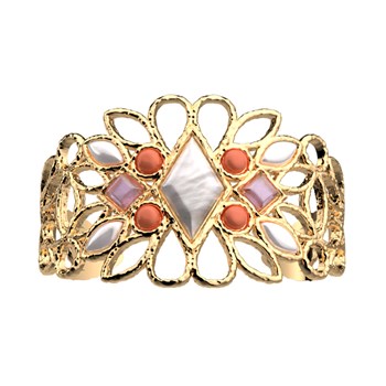 Bracelet jonc Les Georgettes Rosace
nacre