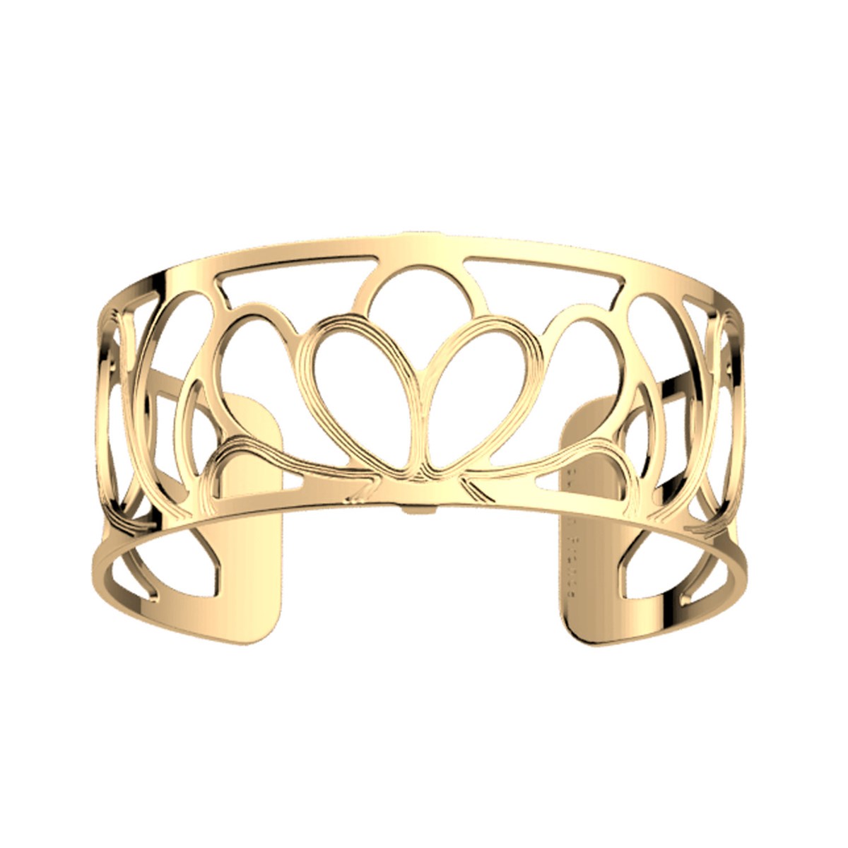Bracelet jonc Les Georgettes Flora doré 25mm