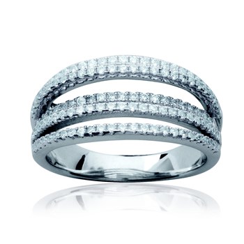 Bague Brillaxis argent volume