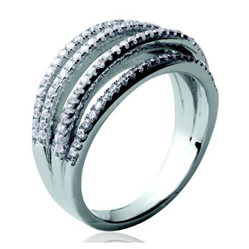 Bague Brillaxis argent volume