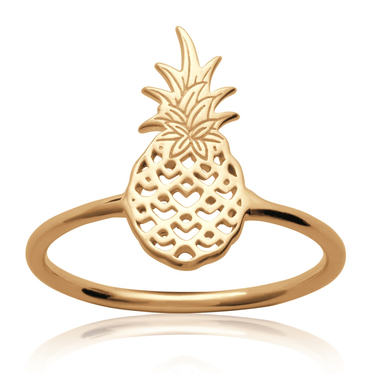 Bague Brillaxis Ananas plaqué or - vue 3