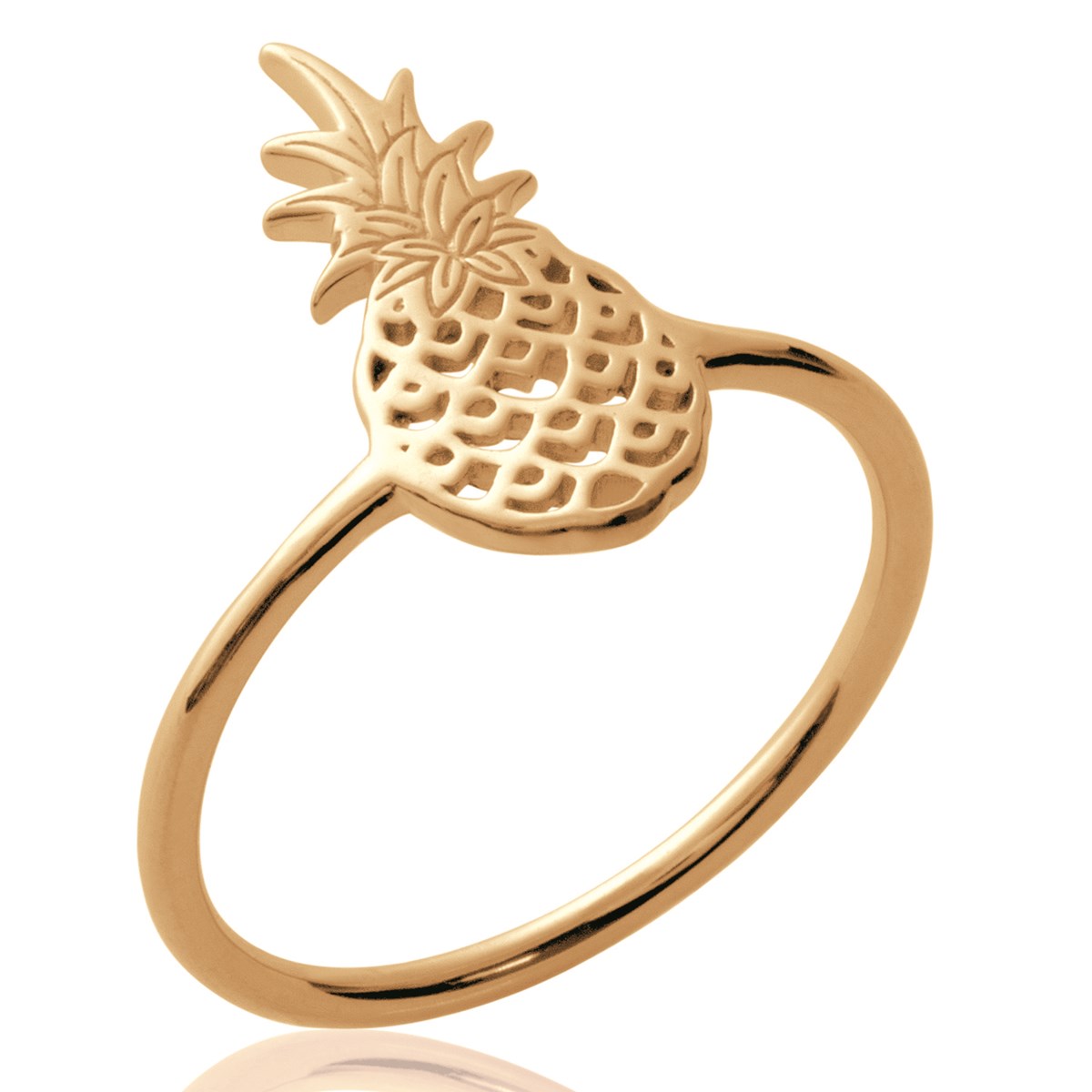 Bague Brillaxis Ananas plaqué or - vue 4