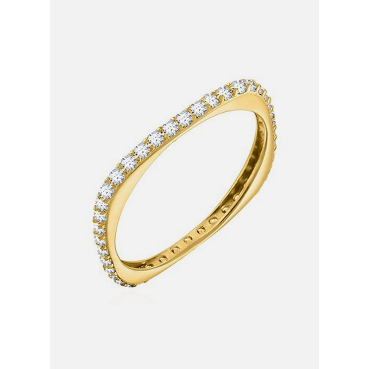 Bague fine AGATHA CARRE - Cristal - Doré - 54 - vue 4