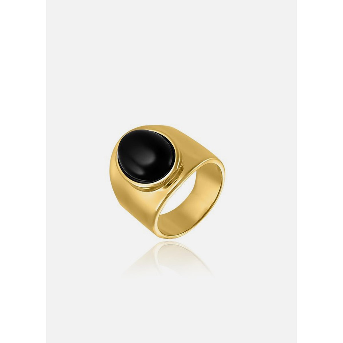 Bague large AGATHA MOPA - Noir - Doré - 52 - vue 4