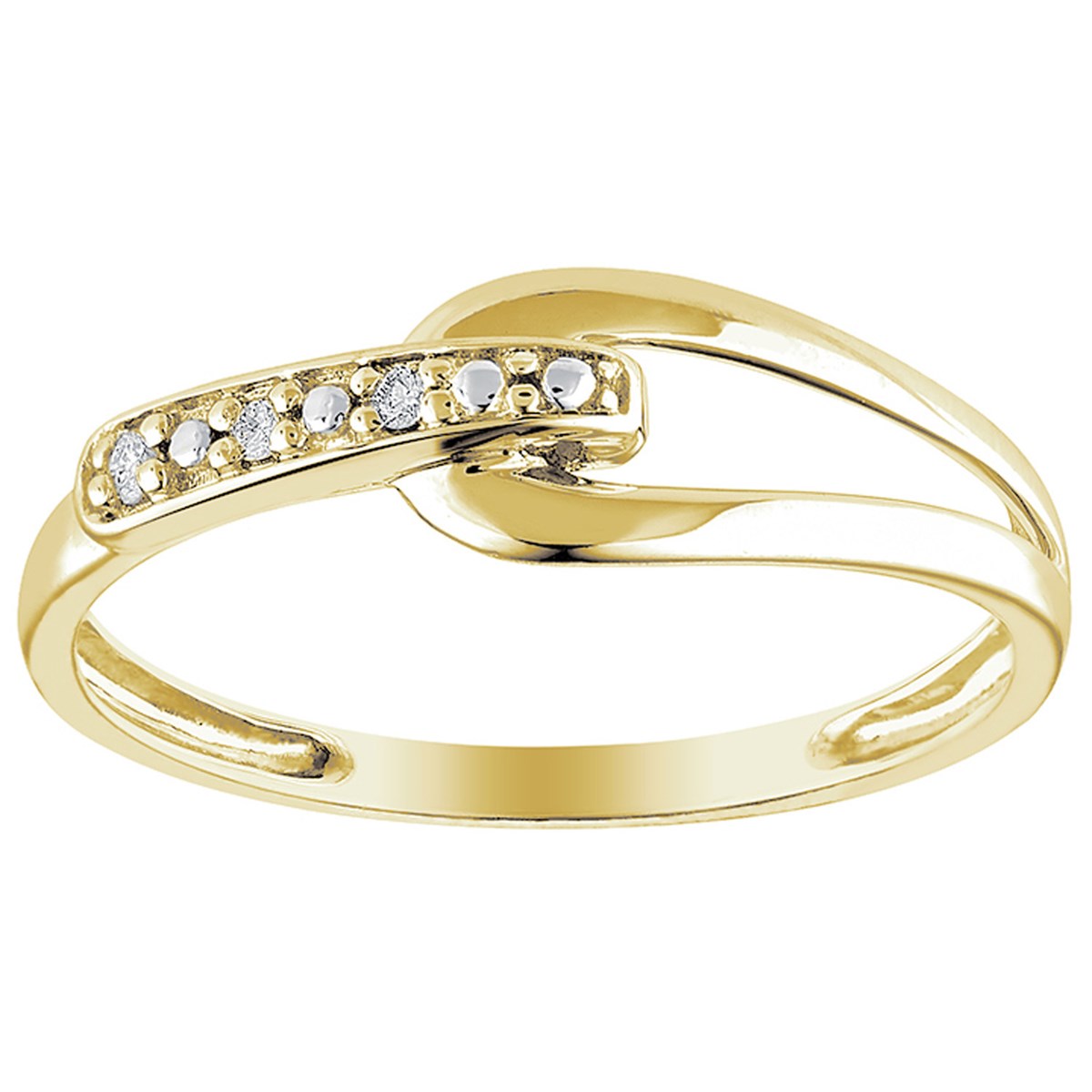 Bague Brillaxis diamants or jaune 18 carats