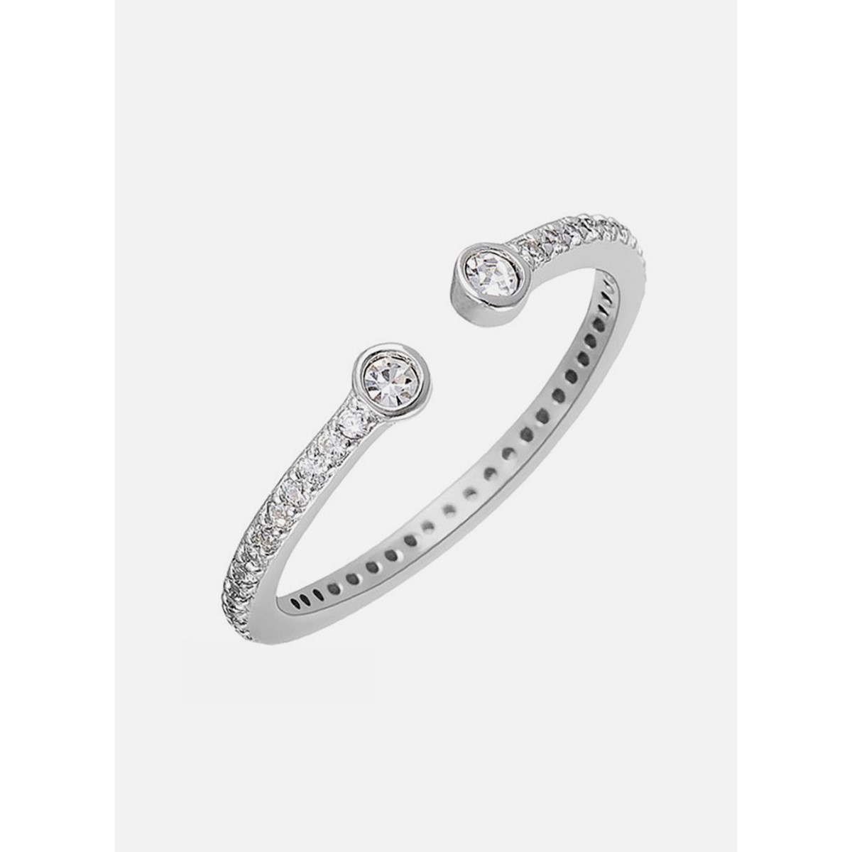 Bague Agatha ouverte argent oxydes Unique - vue 2