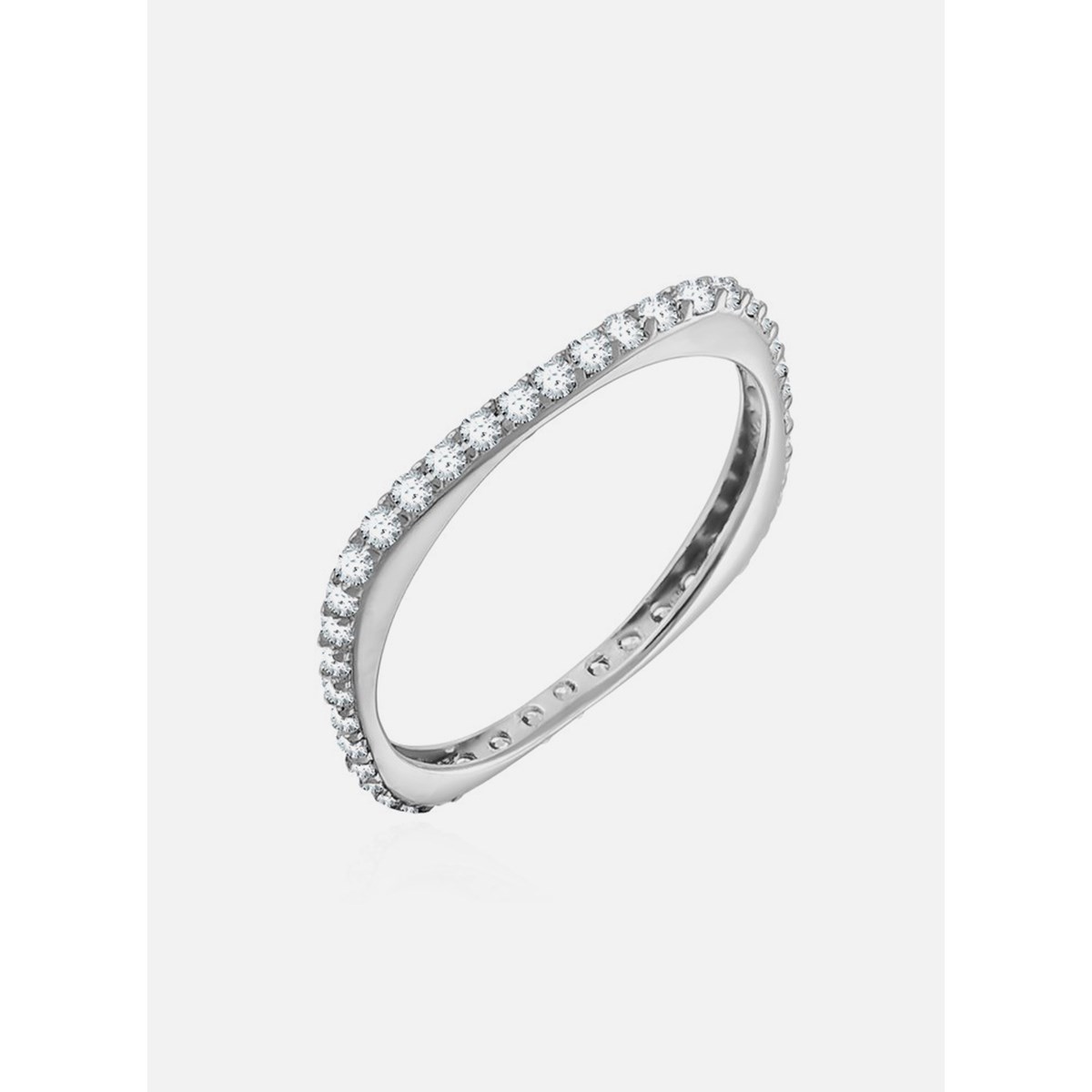 Bague Agatha argent carré oxydes - vue 2