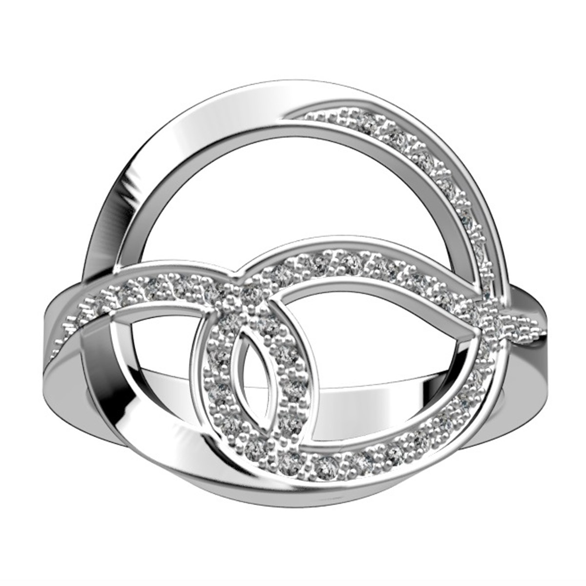 Bague Les Georgettes Aurore argentée 16mm
collection Les Précieuses - vue 2