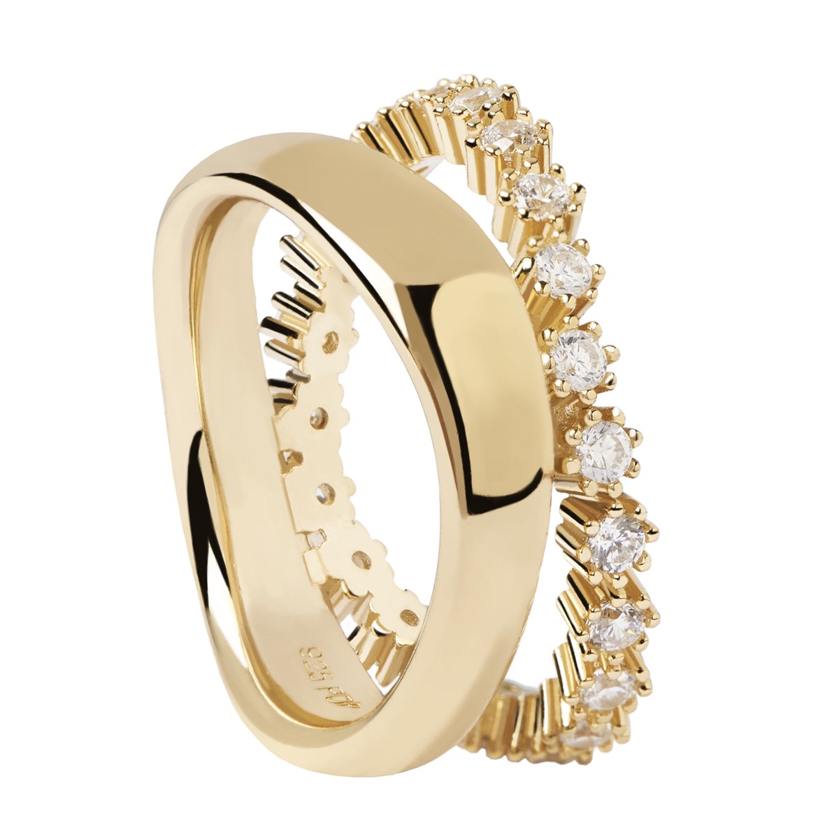 Bague PdPaola Motion Gold en argent doré - Taille 54 - vue 3