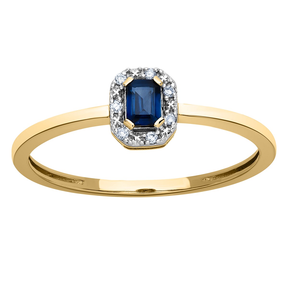 Bague Brillaxis saphir diamants - vue 2
