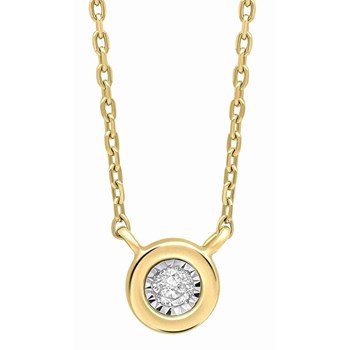 Diamond necklace in gold 375