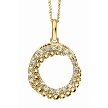 Diamond necklace in gold 375