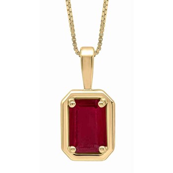Ruby necklace in gold 375