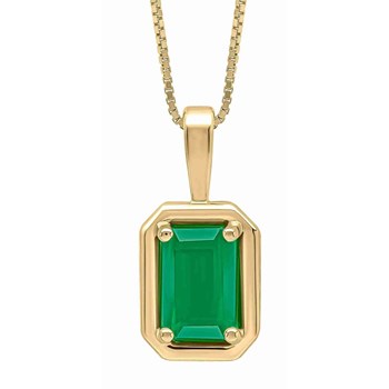 Emerald necklace in gold 375