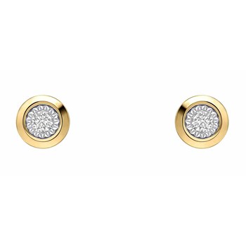 Earring, diamond on gold 375