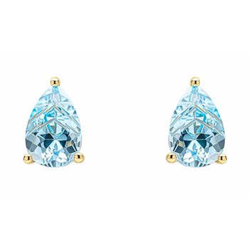 Blue topaz earring in gold 375