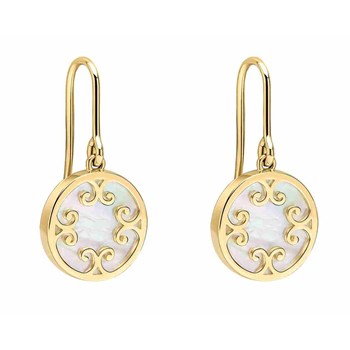 Mother-of-pearl earring in gold 375