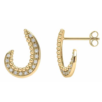 Diamond earring in gold 375