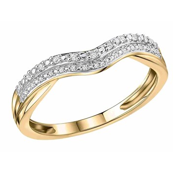 Diamond ring in gold 375