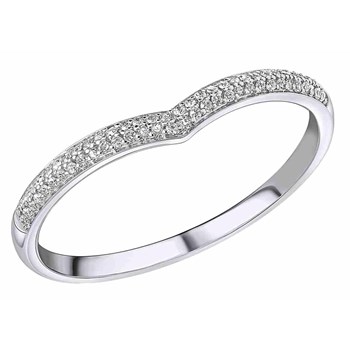 Diamond ring in white gold 375