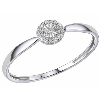 Diamond ring in gold 375