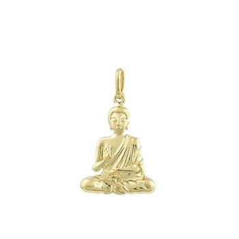 Pendant Buddha Symbol of peace and happiness Gold-plated 750 3 microns