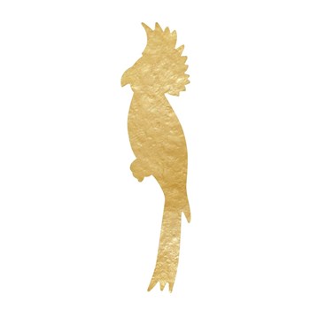 Broche Laiton Doré Perroquet Martelé