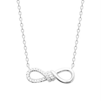 Collier infini oxydes de zirconiums Argent 925 Rhodié