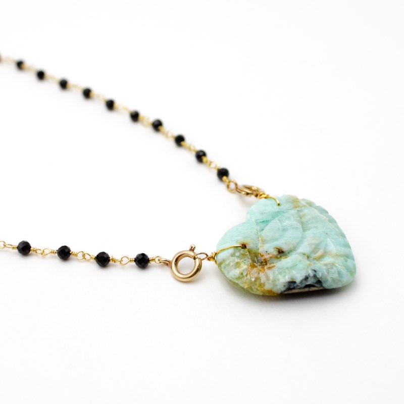 Collier coeur en pierre - BILLIE