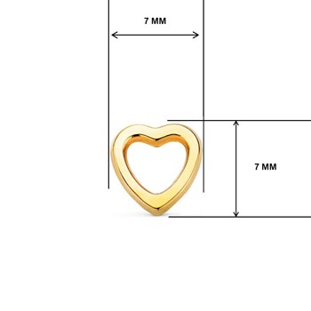 Boucles d'Oreilles Or 18 Carats 750/000 Jaune - Coeurs