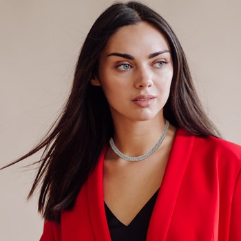 SC Crystal stainless steel necklace