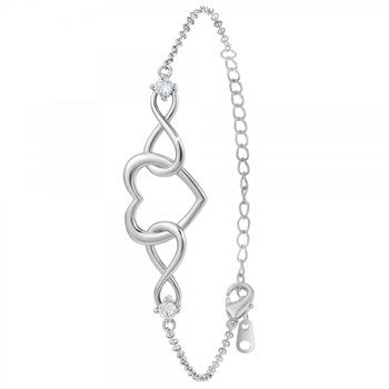 SC Kristallen hart armband versierd met Zirkonia