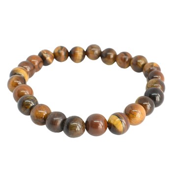 Bracelet boules polies oeil de tigre