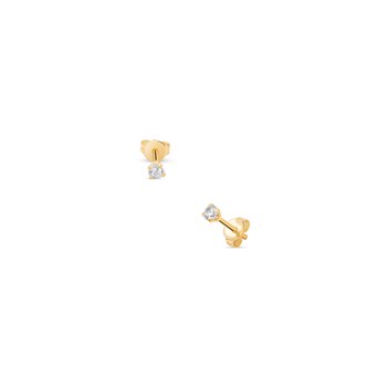 Boucles d'oreilles Brillant 3mm plaqué or