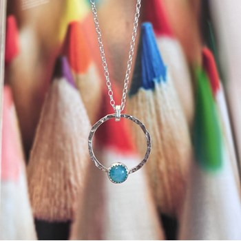 Sautoir en Argent 925 avec Pendentif en Amazonite