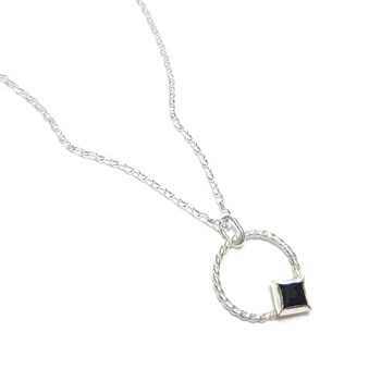 Collier en Argent 925 et Onyx Noir