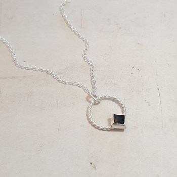 Collier en Argent 925 et Onyx Noir