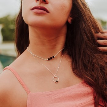 Collier en Argent 925 et Onyx Noir