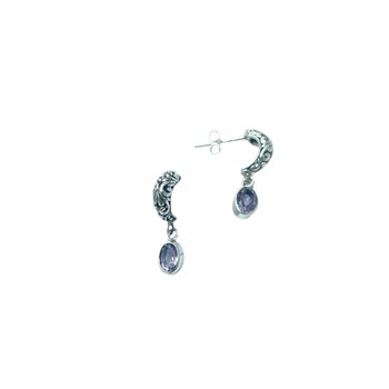 Boucles d'oreilles amethyste pour femme