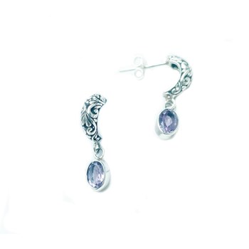 Boucles d'oreilles amethyste pour femme