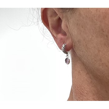 Boucles d'oreilles amethyste pour femme
