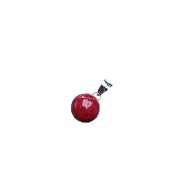 Pendentif rond en argent et gorgone
