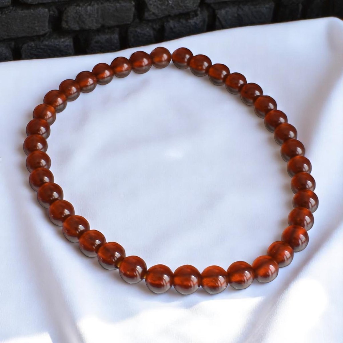 Bracelet en Grenat Brun Hessonite Force Intérieure et Stabilité Émotionnelle - vue 4