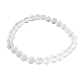 Purity and Inner Serenity White Agate Bracelet