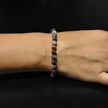 Bracelet en Agate Crazy Lace Rouge Dynamisme et Protection