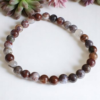 Bracelet en Agate Crazy Lace Rouge Dynamisme et Protection
