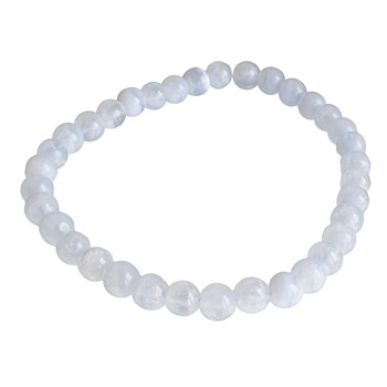 Bracelet en Calcédoine Bleue Calme et Communication