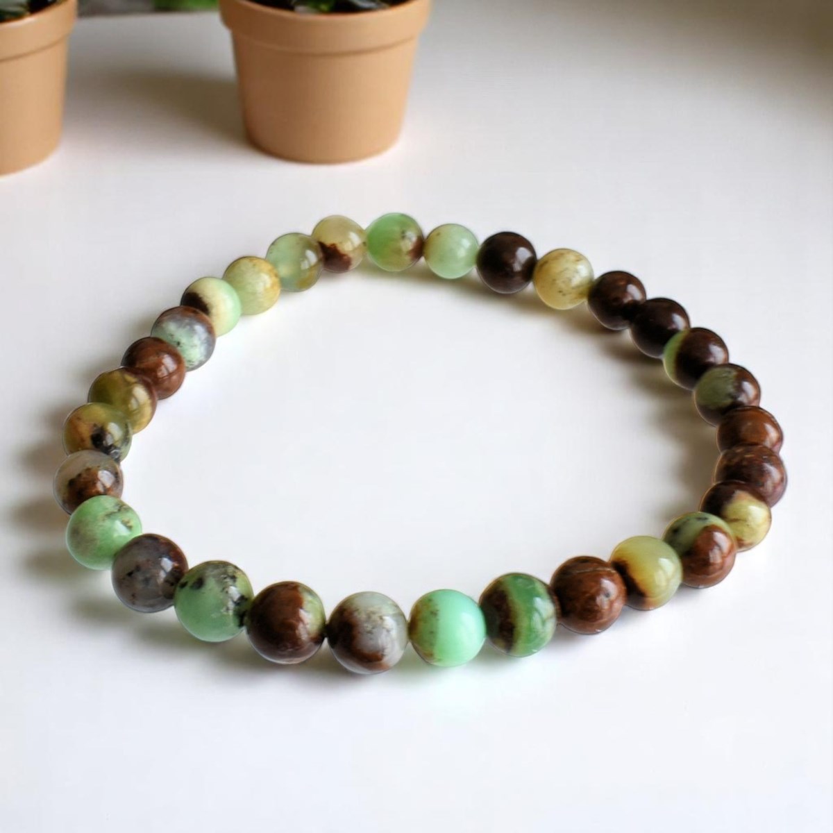 Bracelet en Chrysoprase Équilibre et Harmonie - vue 4